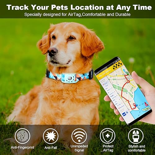 Miniatura 36 de Collar reflectante AirTag para perro, compatible con Apple AirTag, collar de nailon para cachorros y gatos con soporte de silicona AirTag