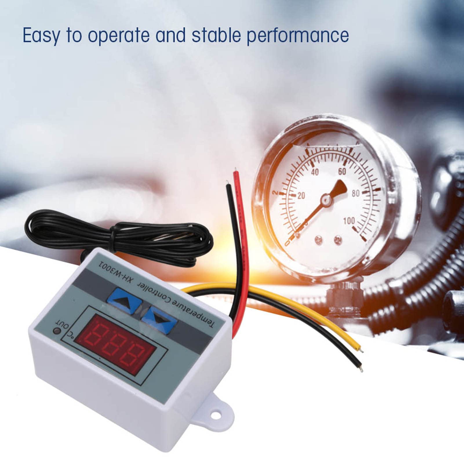Cyfrowy Termostat Temperatury XH-W3001, Regulator z Przełącznikiem Ogrzewania i Chłodzenia, Wodoodporna Sonda 24V, Zakres -50°C do 110°C, Precyzyjny Sterownik Ciepła i Zimna