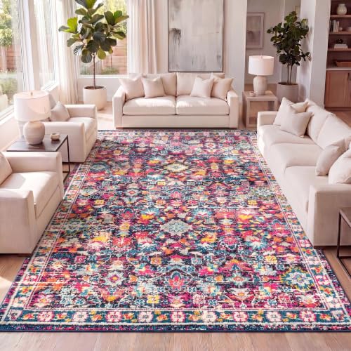 Tapete decorativo moderno Boho floral multicolor 160x230 cm