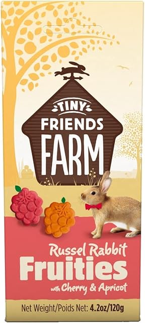 SIPW - Tiny Friends Farm Treat Biscuits Hamsters Rats Gerbil Ferrets Guinea Pigs 120g (Russel Rabbit Fruities)