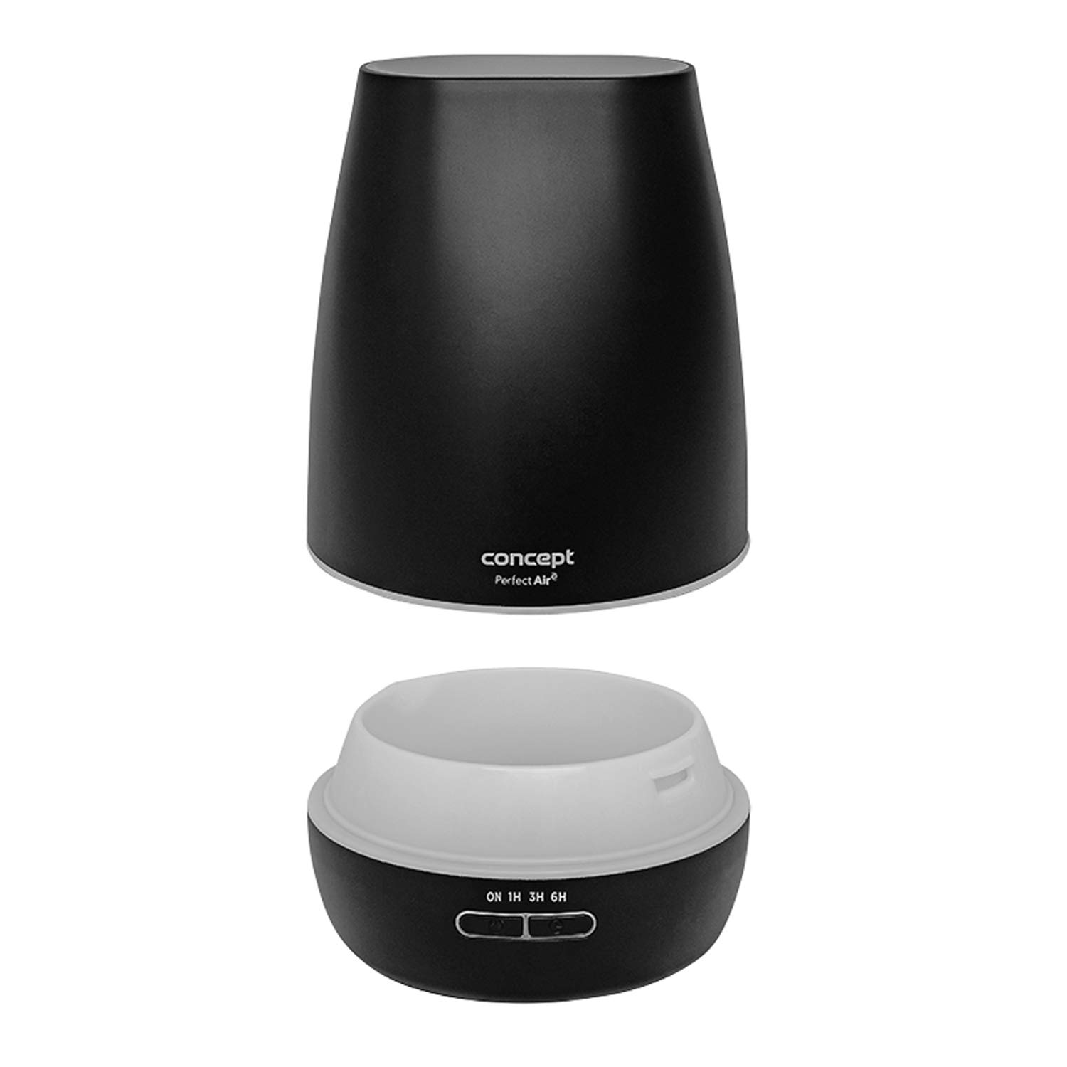 Concept Perfect Air ZV1021 nawilżacz powietrza 2 w 1 z dyfuzorem zapachowym 45 ml/h, do pomieszczeń do 20 m2, 2 tryby pracy, timer 300 ml (czarny)