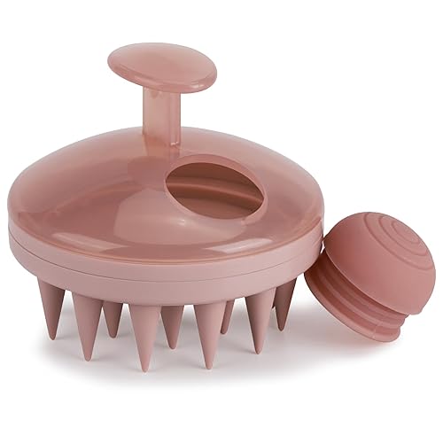 BTYMS Cepillo de champú para el cuero cabelludo con dispensador, cepillo de silicona para la cabeza, masajeador de cuero cabelludo, cepillo