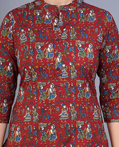 Image of Jikonet Women's Printed Rayon Straight Short Kurti