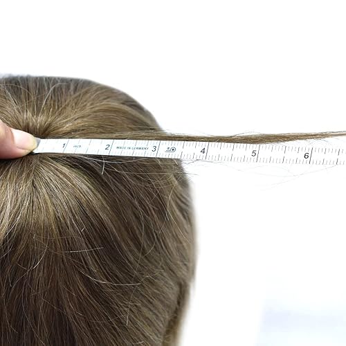 Miniatura 6 de Toupee - Sistema de reemplazo de piezas de cabello humano real para hombres, postizos, sistema de cabello de encaje francés para hombres (8 x 10