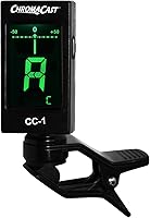 Vista 2 de ChromaCast Paquete de 2 afinadores de clip profesional CC-1 para todos los instrumentos (modos de múltiples teclas), con modos de guitarra, ukelele