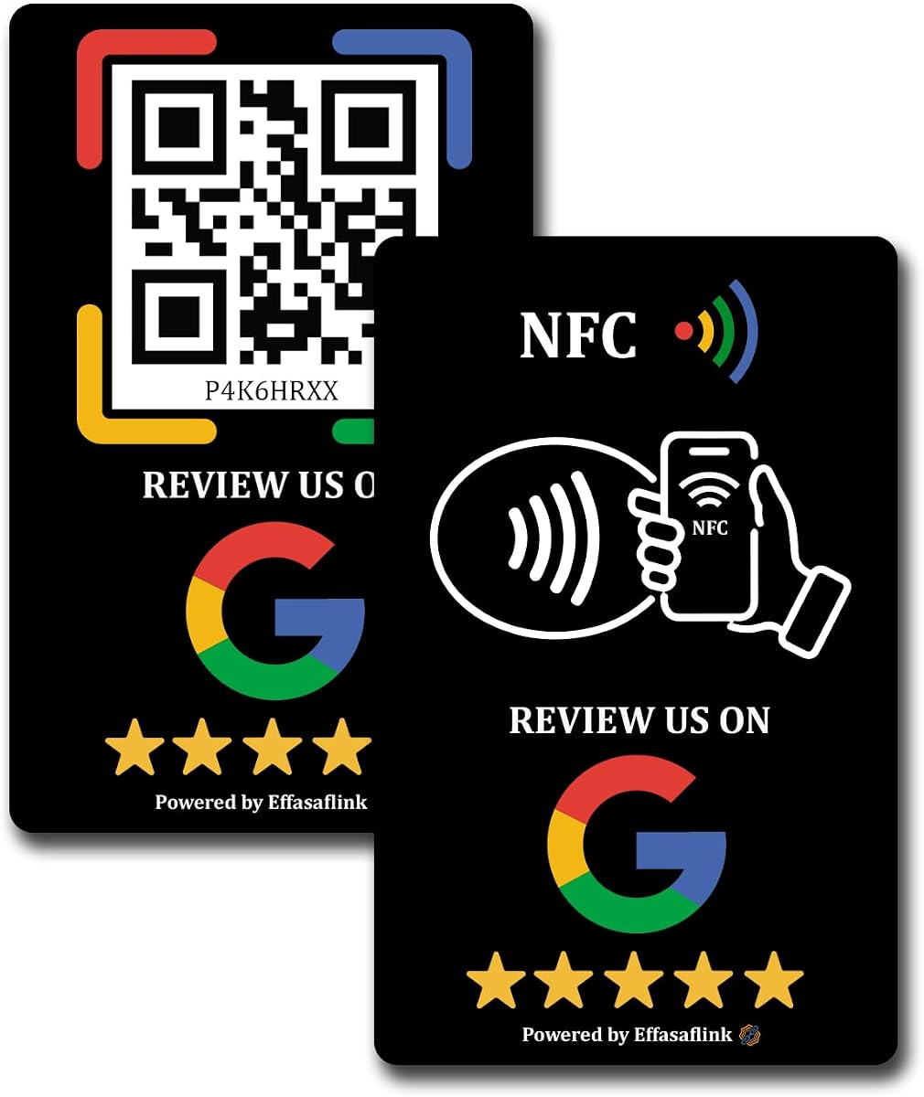 Google Review Tap Card, NFC & QR Code for Business