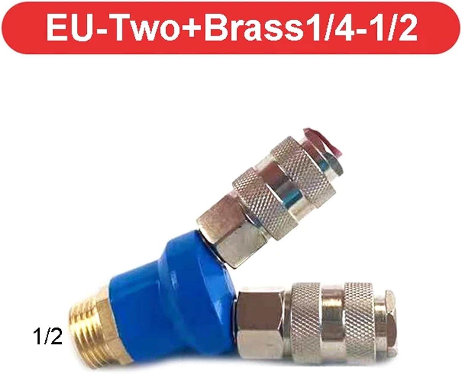EU Air Compressor Accessories 1/4'' European Type Quick Couplers Hose Gas Distributor Manifold Pneumatic Connector (Color : EU-Two w 02-04)