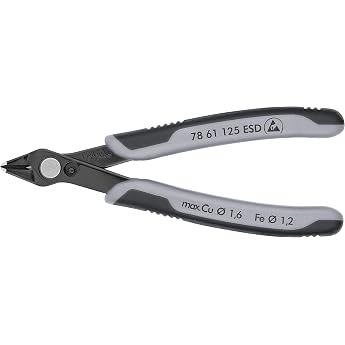 KNIPEX Elektronski Super Knips ESD with Multicomponent Cases 78 61 125 ESD
