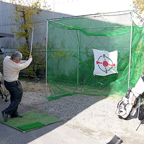 ［組み立て式］ゴルフ練習用ネット JQ7 Mサイズ 総二重張り 