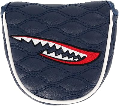 Putter Cover Mallet Putter Head Cover Shark Synthetic Leather Magnetic Closure for Scotty Cameron Taylormade Odyssey Titleist Ping Callaway Fits Men Women Golfer