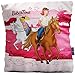 Produktbild Bibi und Tina Kissen Reiter 40 x 40 cm Schmusekissen Autokissen Kuschelkissen Zierkissen Kopfkissen Polster Bibi Blocksberg Tina Martin Pferde Sabrina Amadeus Reiterhof passend zur Bettwäsche