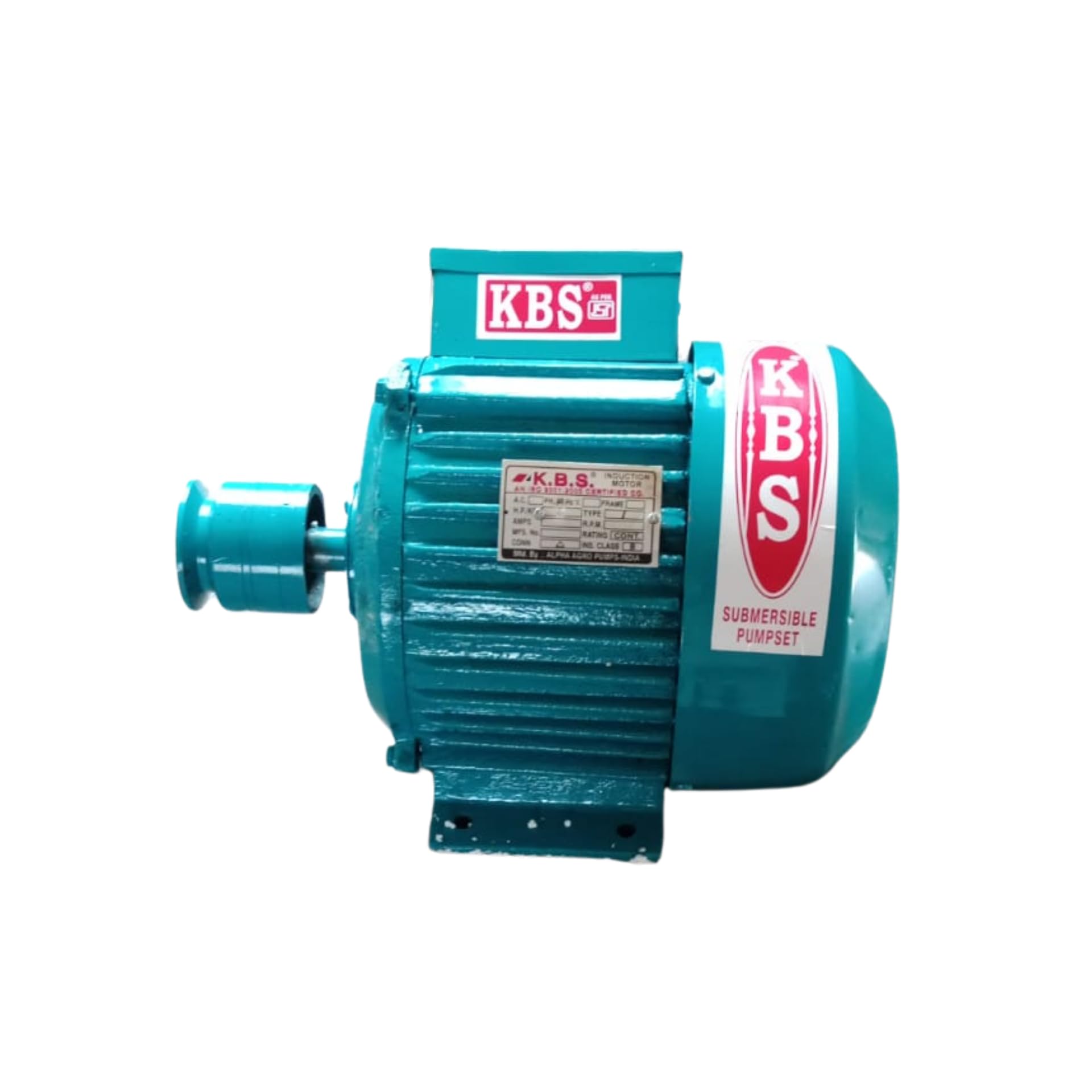 KBS Single Phase Induction Motor| Cast Iron Body, 1440 RPM| with Pulley, Low Voltage, Submersible Pumpset (1, Horsepower)-picture-16