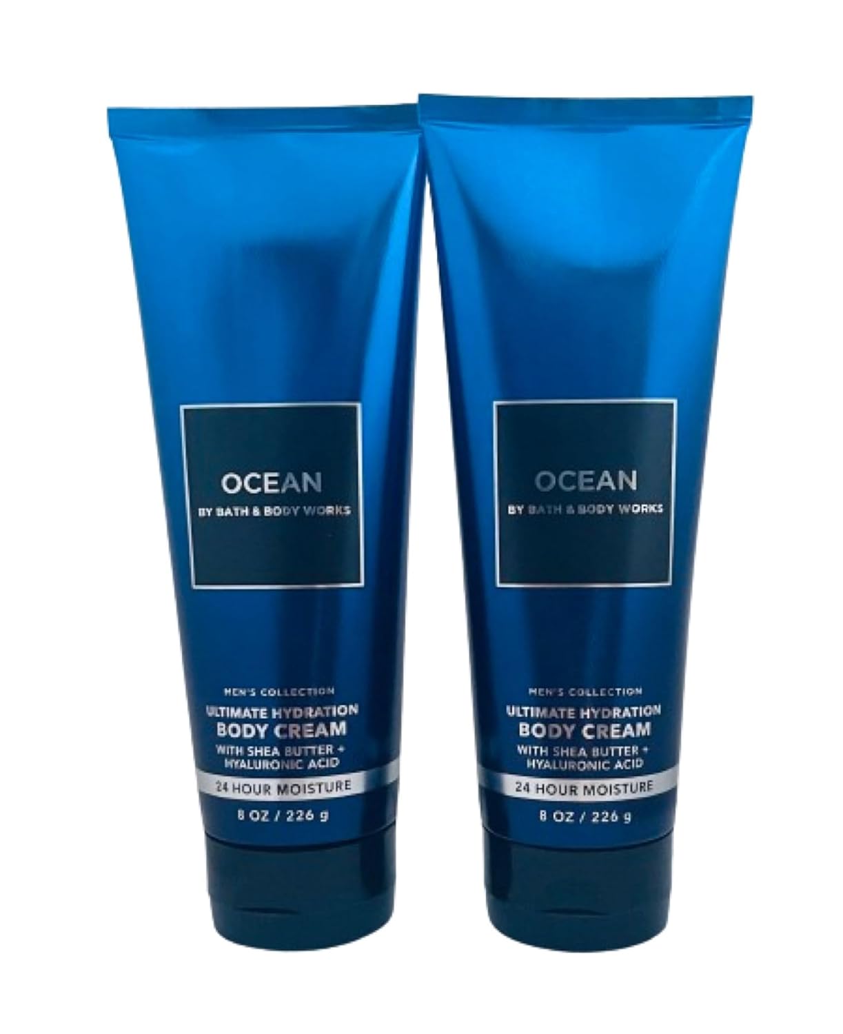Bath & Body Works Men’s Body Cream, Ocean Scent, Ultimate Hydration Moisturizer with Shea Butter & Hyaluronic Acid for Dry Skin, Coastal Air & Cypress Scent, 8 oz - 2 Pack