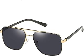 OGOBVCK Mens Sonnenbrillen New Rectangular Design Ultraleichte Rechteckig Vintage Sonnenbrille Herren Polarisierte Groß UV...