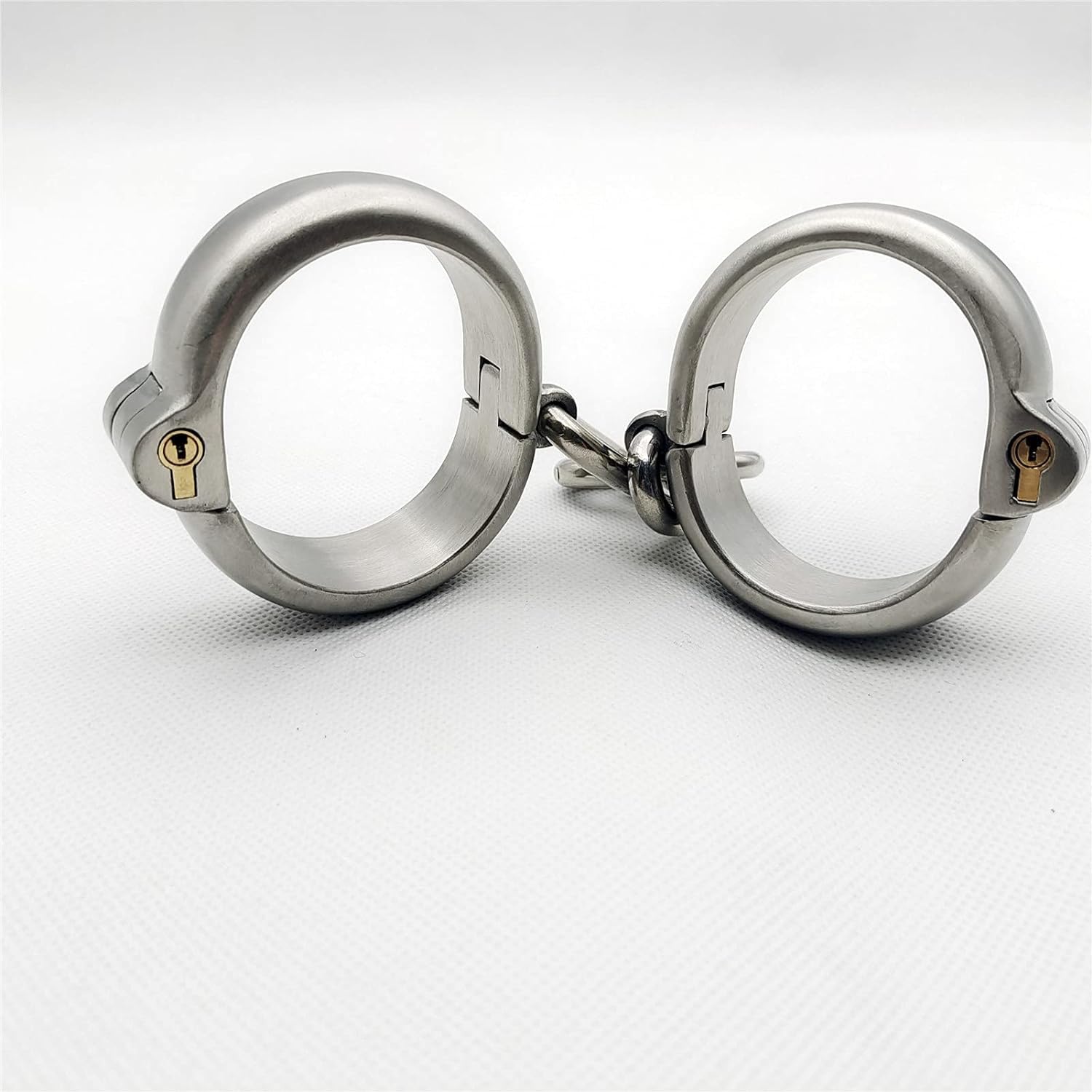 1 Paar Edelstahl Handschellen Bdsm Extrem Bondage Handgelenk Handfesseln/Handcuffs Abschließbar Flirt Sex Fetisch Slave Erotik Sexspielzeuge für Paare Männer Frauen ( Color : Männlich 5.3*6.5cm , Size