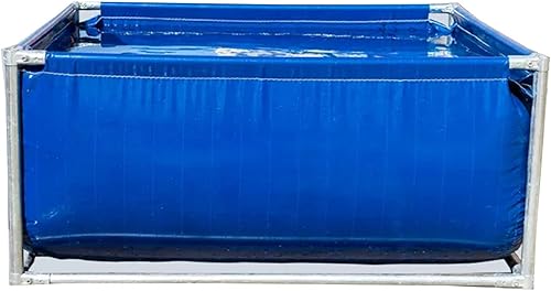 Miniatura 6 de Piscina rectangular sobre el suelo para piscina infantil de camarones de lona con soporte grueso, fácil de instalar, PVC de 0.039 in, no deformado