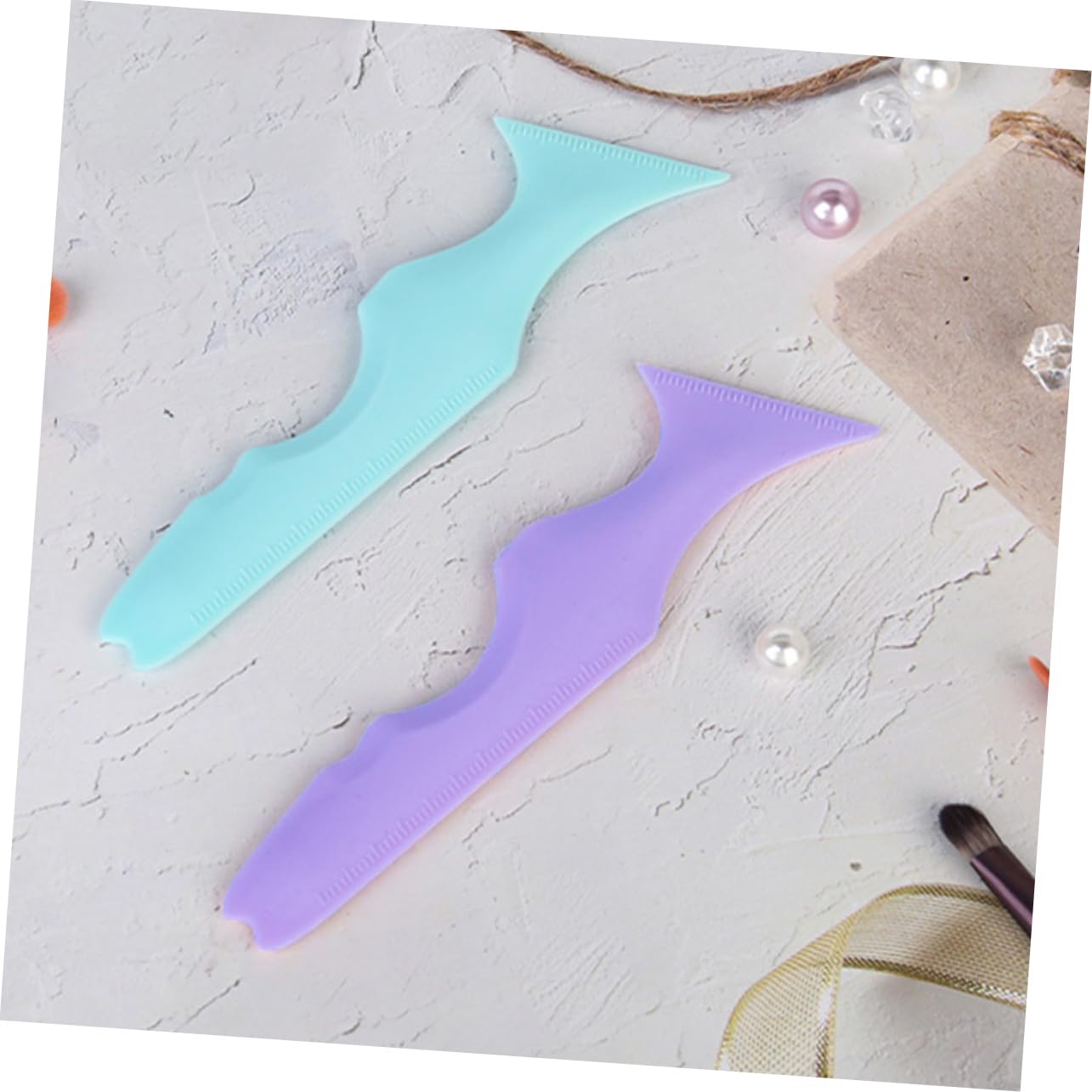 Beaupretty 10 Piezas Regla de belleza de aplicador de rímel de aplicador de pestañas lápiz delineador de ojos plantillas de delineador de ojos de plantilla de ceja