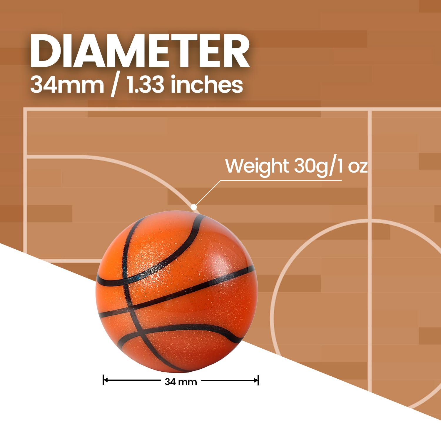 perixx PERIPRO-303 BKB Balle de Sport 3,4 cm – Design Amusant de Balle de Basket-Ball – Compatible avec M570, M575, PERIMICE-517/520/717/720, et Autres Souris Trackball de 3,4 cm
