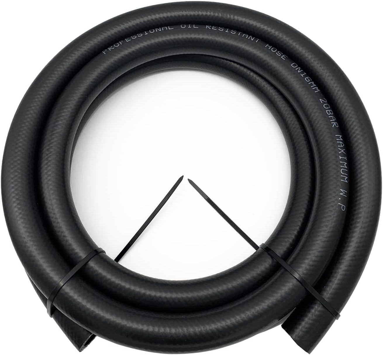 Black -16 AN NBR Push on Hose Fuel Line Compatible with Fuel System, E85, E10, Oils, Ethanol, Lubricants and Coolant (5 feet, AN16, 1 inch ID)