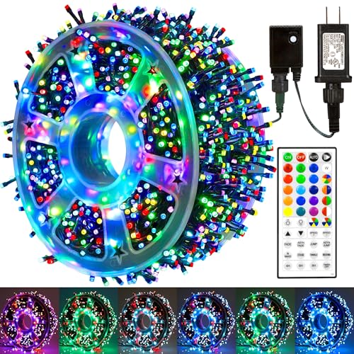 164 FT 500 LED Christmas String Lights, Waterproof RGB String Lights with Remote Control& Timer...