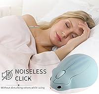 Vista 4 de Ratón inalámbrico con forma de hámster con forma de hámster, portátil de 1200 DPI USB inalámbrico para PC, Mac, computadora portátil, regalo