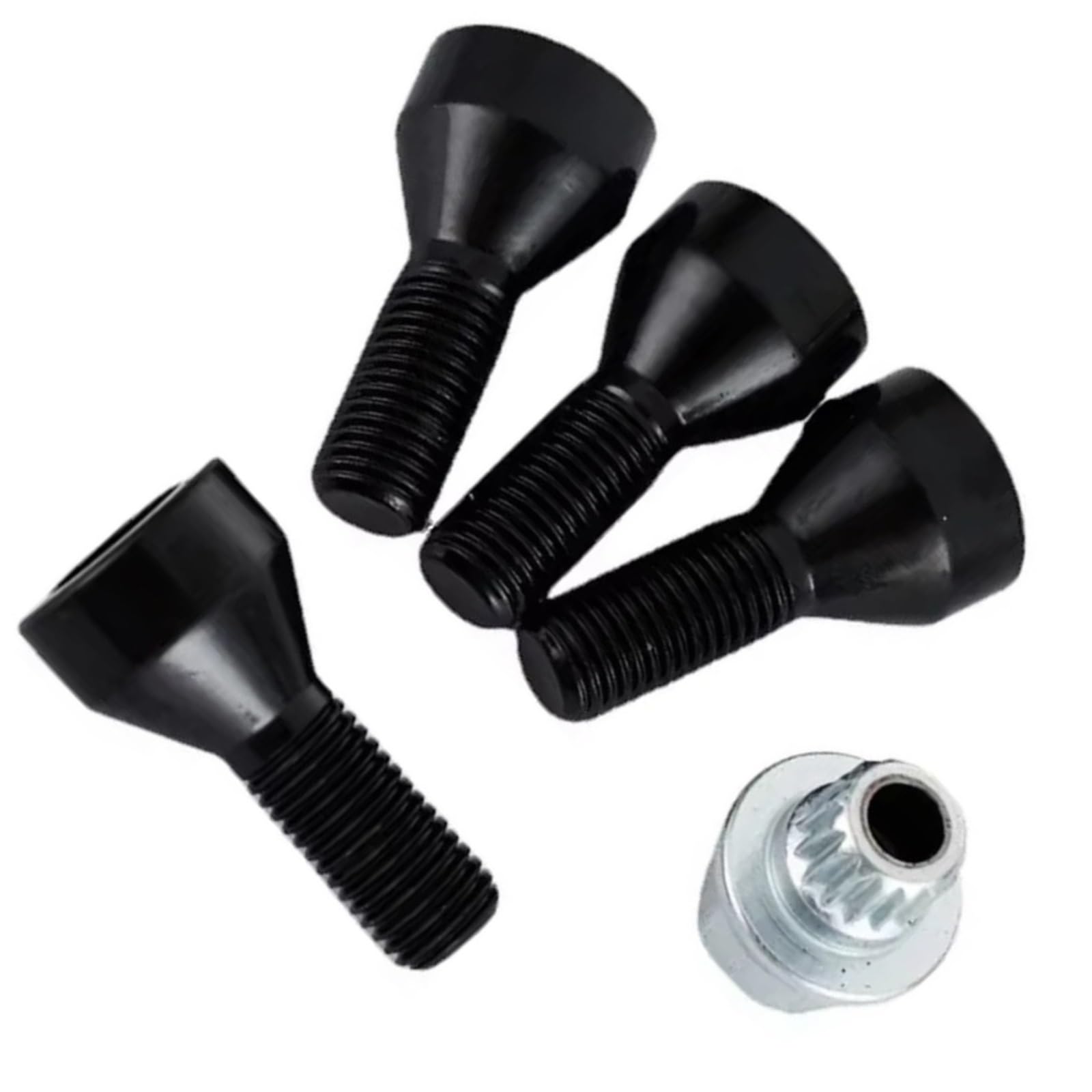 Bulloni ruota auto Compatibile Con BMW Per 5 Series Estate F11 2010 Set Di 4 Bulloni In Acciaio Per Cerchi In Lega OEM: 36136776076