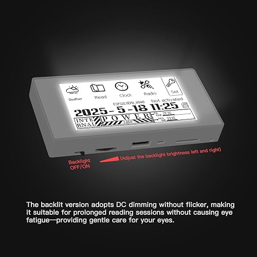 Miniatura 8 de Mini lector de libros electrónicos de 2.66 pulgadas, pantalla de tinta, dispositivos de lector E para ver archivos TXT y EPUB de 32 GB con