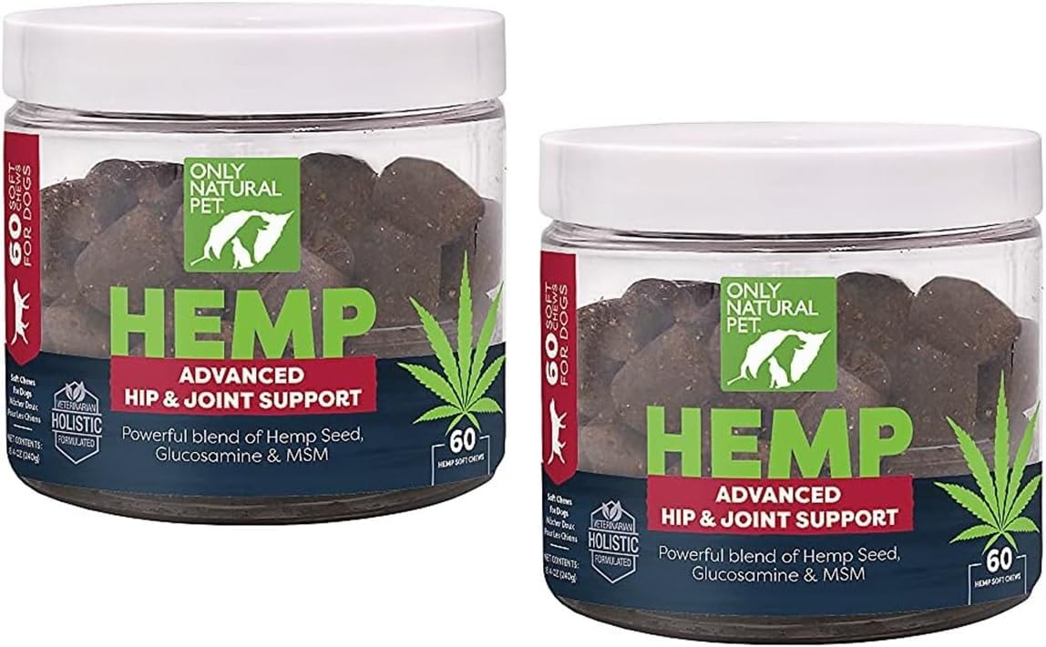 Only Natural Pet Hemp Advanced Mobility Support for Dogs Holistic Wellness Hip Bone Joint Health – Inflammatory Function Relieves Pain Stiffness Green Lipped Mussels Turmeric (HA) 60 Count – 2 Pack Only Natural Pet Hemp Advanced Mobility Support for Dogs Holistic Wellness Hip Bone Joint Health – Inflammatory Function Relieves Pain Stiffness Green Lipped Mussels Turmeric (HA) 60 Count – 2 Pack