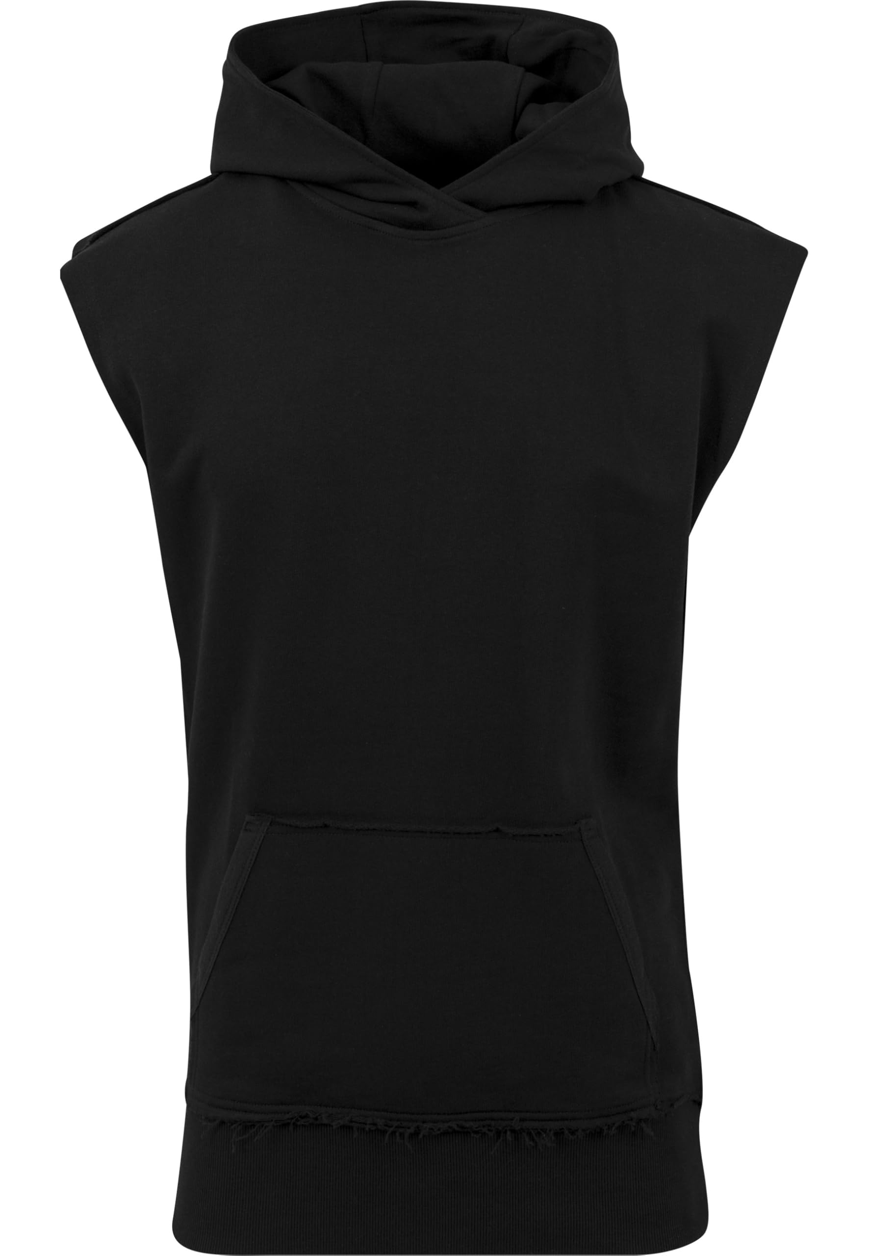 Urban Classics Men's Open Edge Sleeveless Hoody Sweatshirt, Black, XXL