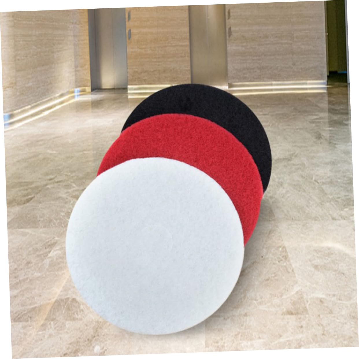 Veemoon 5sheets Hotel Brush Floor Machine Cleaning Pad Microfiber Floor Cleaning Pads Easy Storage