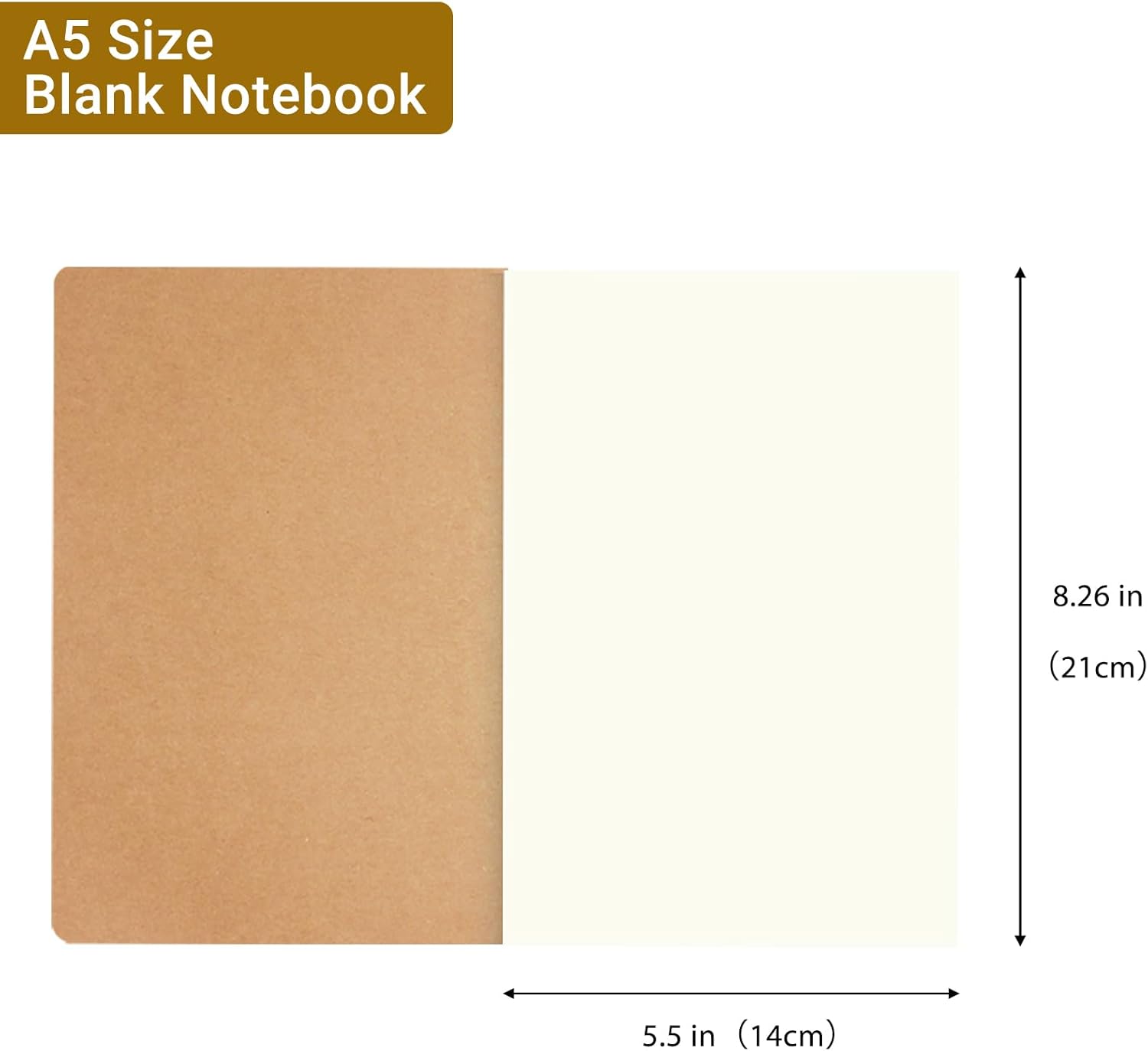zmybcpack 24 Pack Journal Notebook Blank Sketch Notebooks for Travelers, Students, Office - Diary Notebook Subject Notebooks Planner - A5 Size, 8.26”x5.5”, 60 Blank Pages/30 Sheets