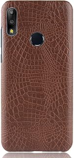 Para Asus Zenfone Max Pro (M2) ZB631KL capa de couro sintético com estampa de crocodilo (Marrom)