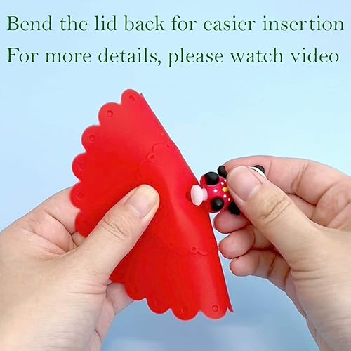 Miniatura 10 de Wrapables Tapas de silicona con orejas de animales, antipolvo, herméticas, para bebidas frías y calientes (juego de 6)