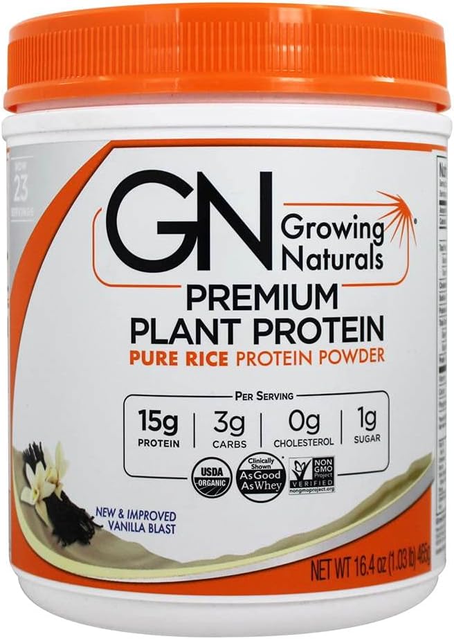 Growing Naturals Prtn Rice Pwdr Vnla Org : Health & Household