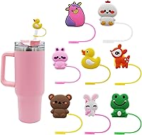 Vista 1 de Tapa de popote para copa Stanley, cubierta de popote compatible con vaso de 30 y 40 onzas con asa, tapas de puntas de popote reutilizables a prueba