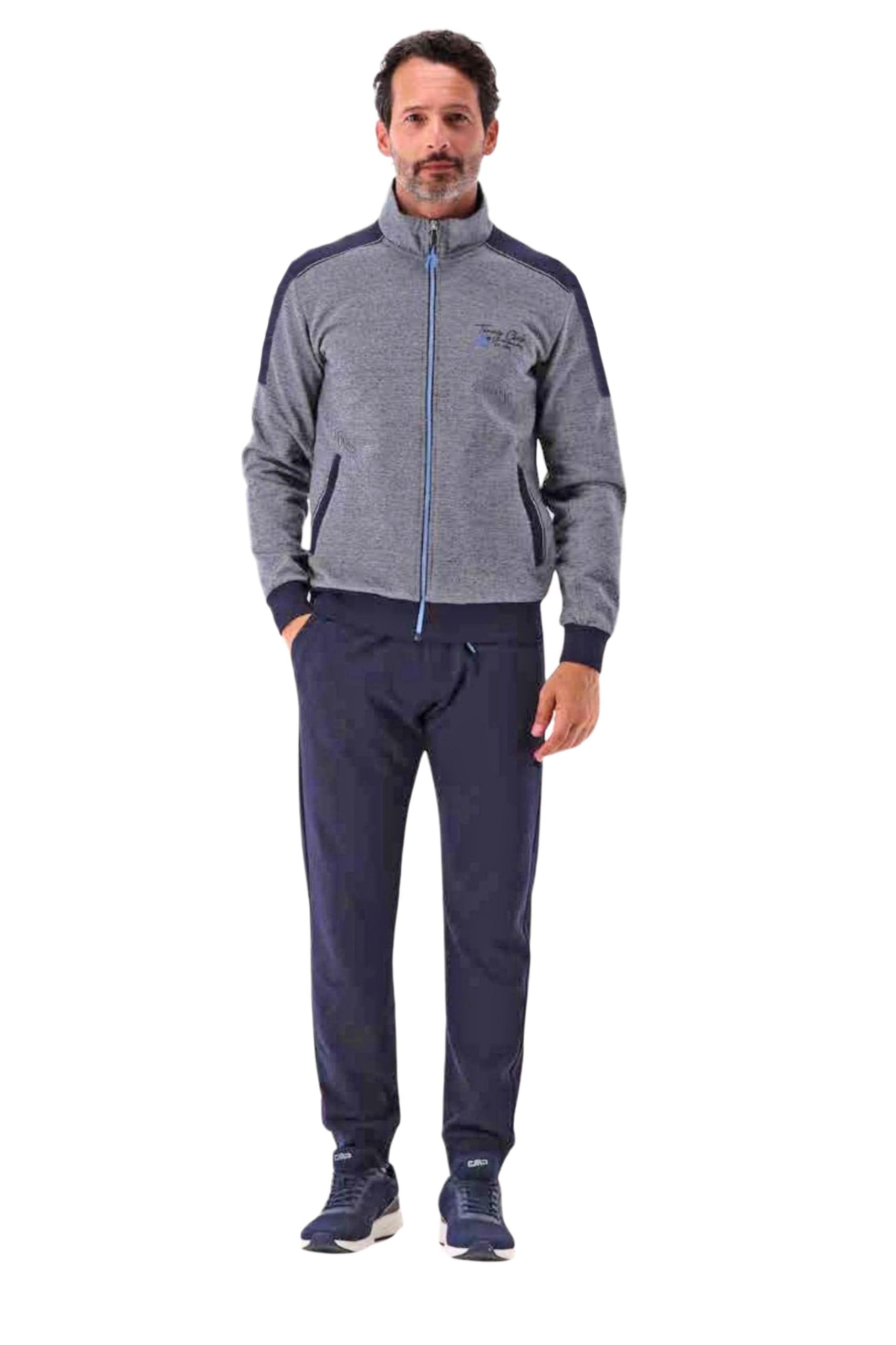 Leo Corsetteria Tuta uomo invernale felpata calda classica con zip cerniera tasche e pantaloni lunghi F.lli_Campagnolo 8Q77147FBA