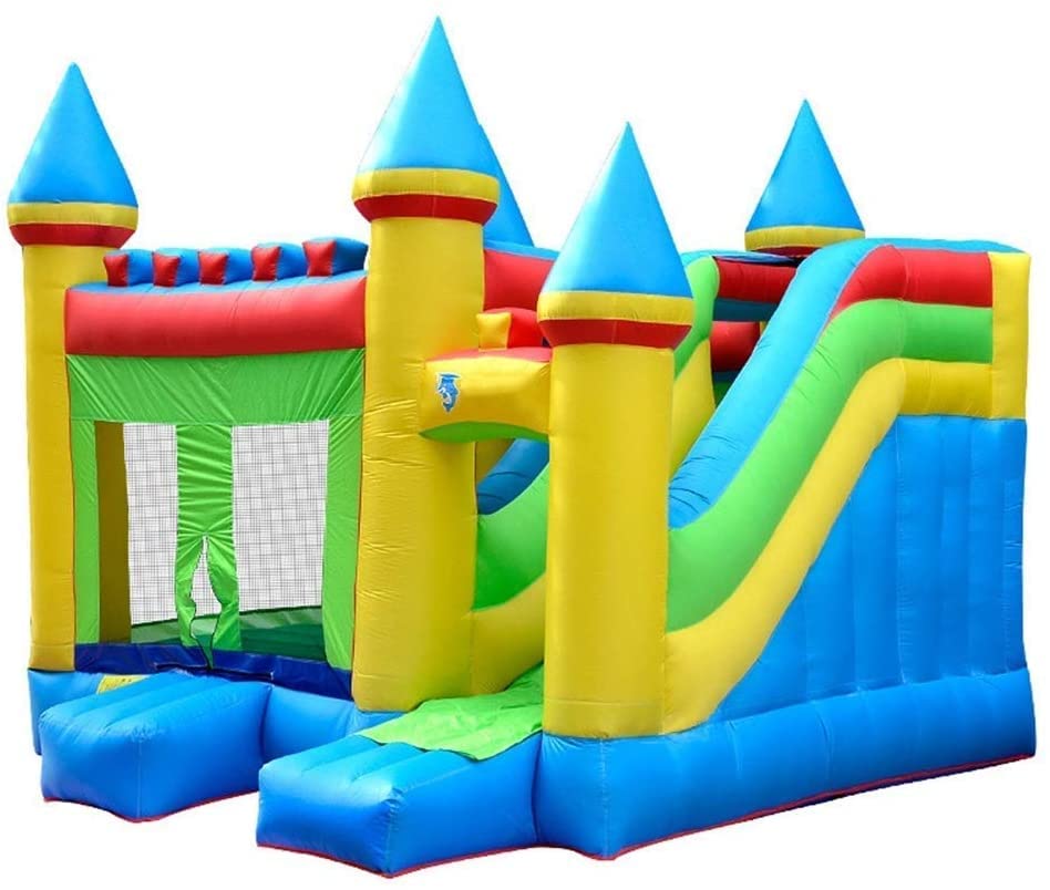 Inflatable Bouncy Castle Inflatable Castle Jumping Bed Children's Castle Home Slide Indoor And Outdoor Trampoline for Courtyard Playground