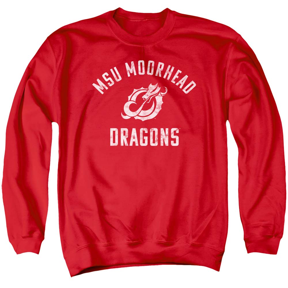 Minnesota State University Moorhead Official One Color Msum Dragons Logo Unisex Adult Crewneck Sweatshirt