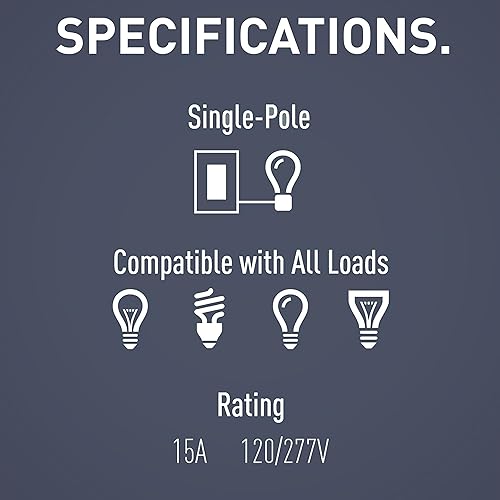 Vista 5 de Legrand-Pass & Seymour TM870BKCC10 llave eléctrica decorativa, TM870ISLCC10