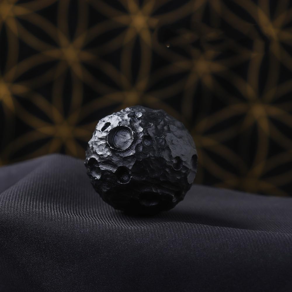 Meteorito lunar luna de cuarzo rosa LVTFCO cristal natural de obsidiana espacio