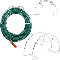 Suporte para Mangueira de Jardim Organizador Lavanderia Quintal Cromado