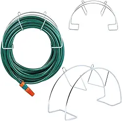 Suporte para Mangueira de Jardim Organizador Lavanderia Quintal Cromado