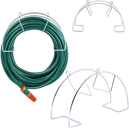 Suporte para Mangueira de Jardim Organizador Lavanderia Quintal Cromado