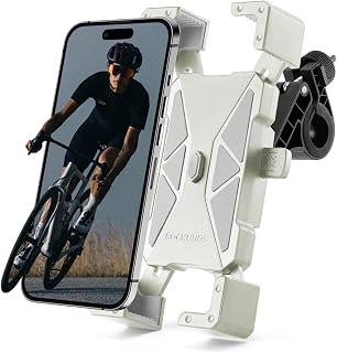 ROCKBROS Bike Phone Holder, Shock Absorption Motorcycle iPhone Mount, 360° Rotation Bike Phone Holder, Bike Accessories for Smartphone up to 7.2 Inch