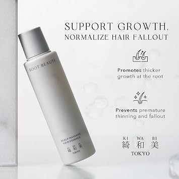Kiwabi Root Beaute Regrowth Hair Serum with Redensyl for Thick, Strong Hair | Hair Growth Serum for Men and Women for Thinning Hair - Lightweight Botanicals-Based Formula to Support Hair Growth 60mL
