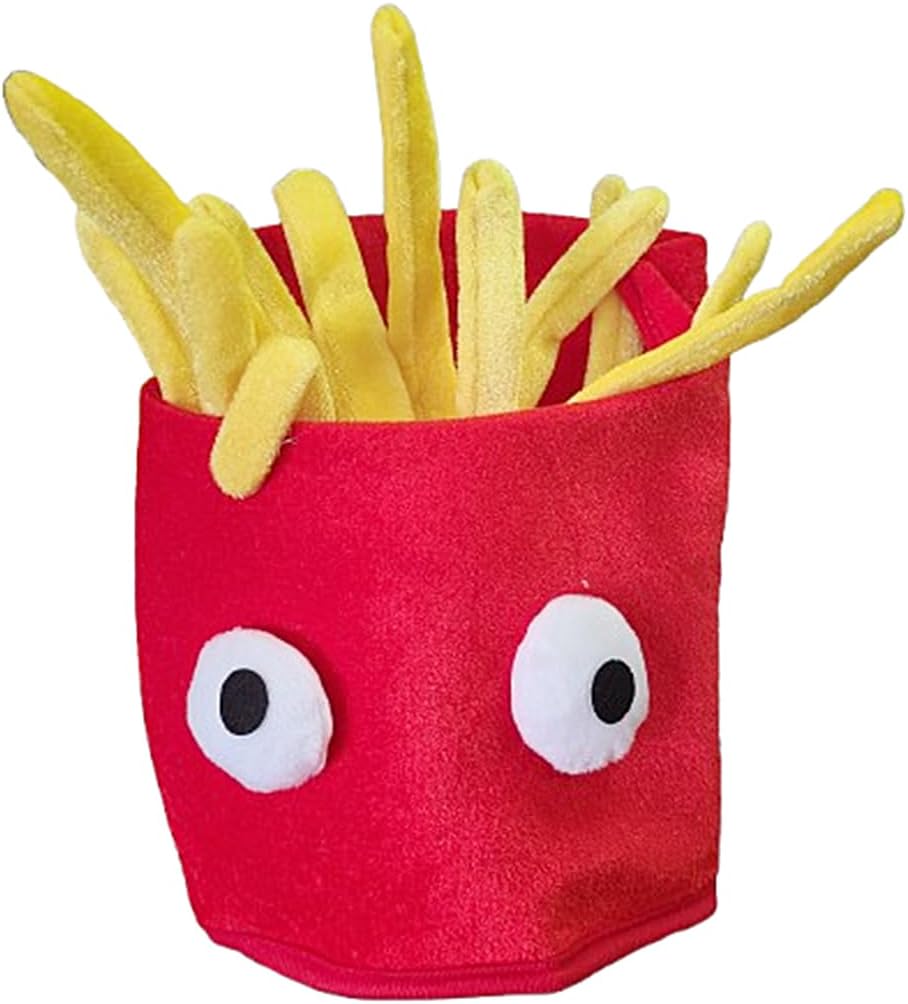 Kirei Sui Red French Fries Food Hat Costume Party Accessory for Adults Women