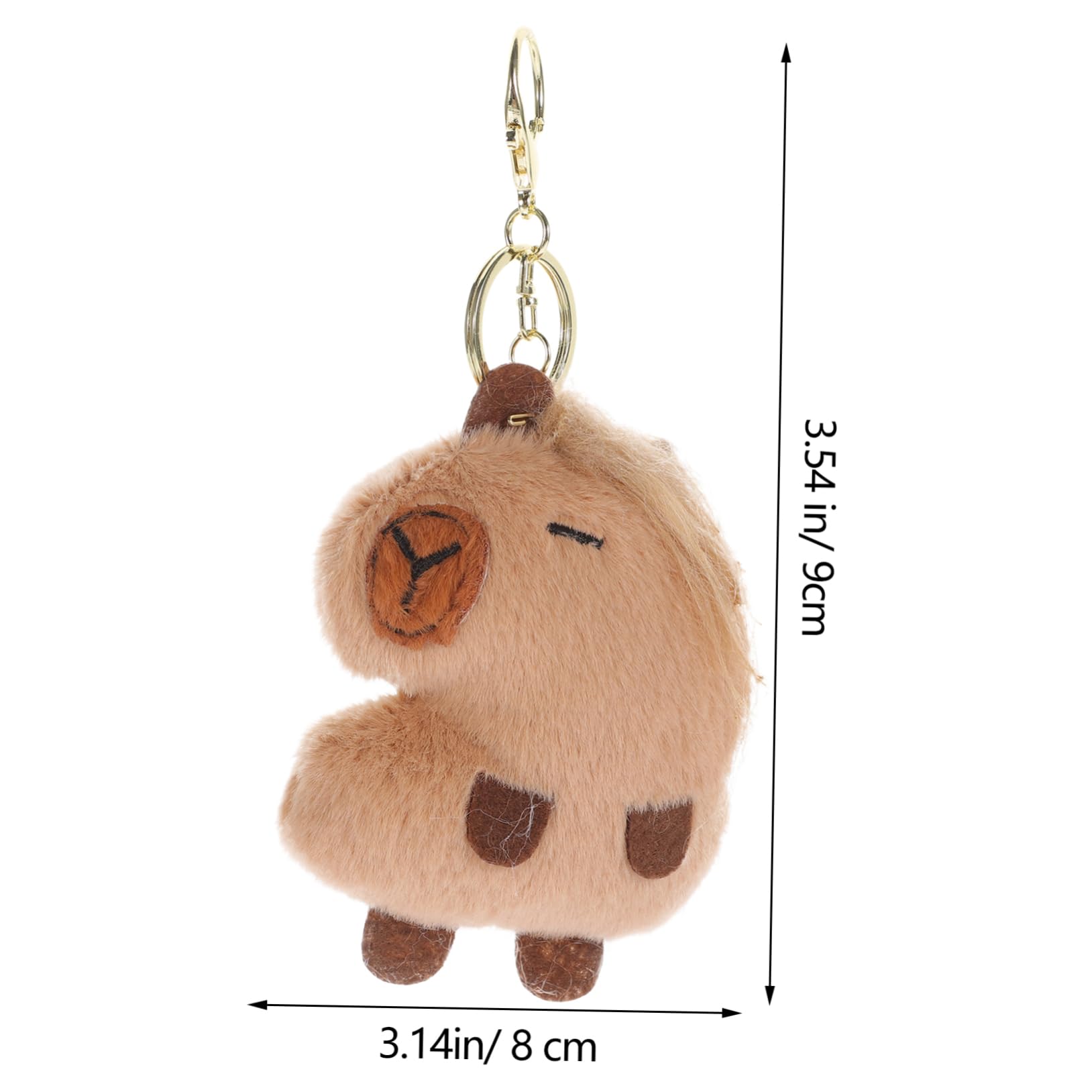SUPVOX Capybara Key Chain Pendant Stuffed Animal Keyring Cartoon Animal Decor