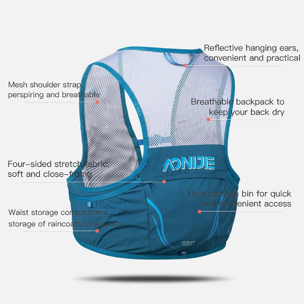 AONIJIE 2.5L Hydration Vest, Lightweight Breathable and Stable Running Backpack Suitable for Outdoor Men and Women,Marathon