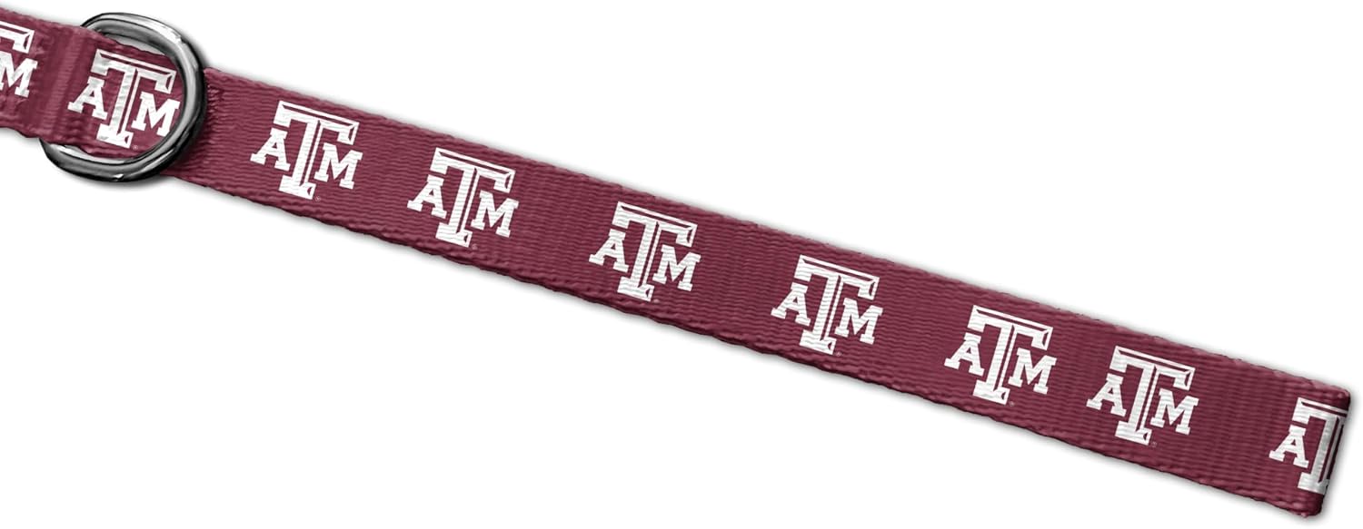 Texas A&M Aggies Collars and Leashes | Officially Licensed | Adjustable-Fits All Pets! (6 Ft Leash)