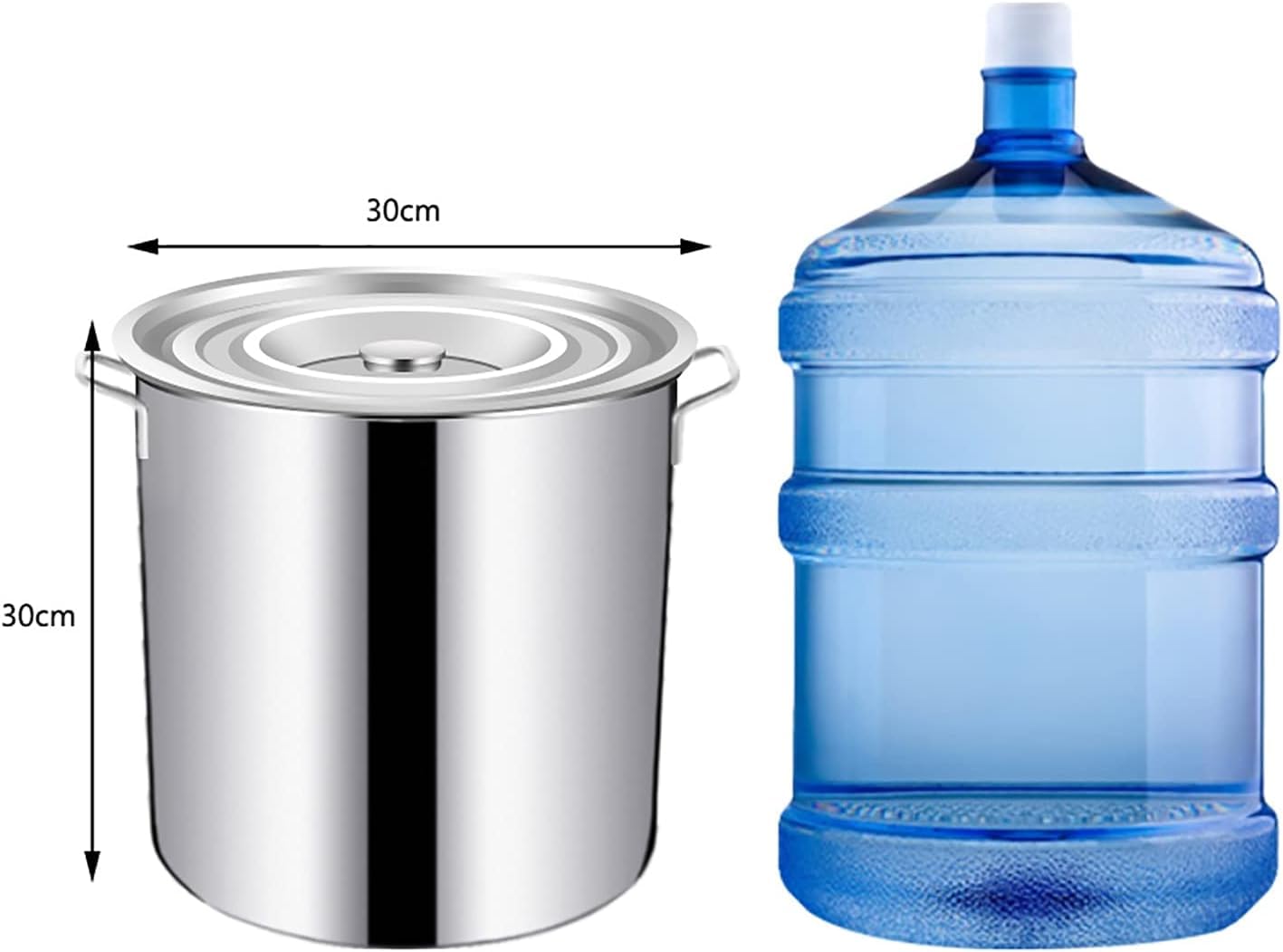 Olla de inducción de acero inoxidable de 25 cm de profundidad, capacidad de 71 litros, diseño duradero de un solo color, perfecto para sopas, guisos y comidas grandes